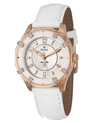 Bulova Womens 98R150 Solano Marine Star Leather strap Watch