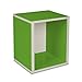 Way Basics Cube Plus Cubby Organizer (Tool-Free Assembly and Uniquely Crafted from Sustainable Non Toxic zBoard Paperboard), Green
