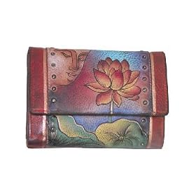 Buy Anuschka Bags HAND PAINTED Three-Fold Wallet #1070NRV Ladies by Anuschka