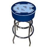 North Carolina Tar Heels 25 Double-Ring Swivel Bar Stool with 4 Thick Seat