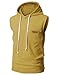 H2H Mens Fashion Slim Fit Sleeveless Hoodies with Pocket With Various Colors