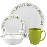 Corelle Contours New Leaf 16-Piece Dinnerware Set, Service for 4 by Corelle
