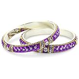 Chamak by priya kakkar Purple Beads with Cryst
