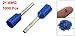 uxcell Blue PVC Sleeve Insulated Pin Crimp Terminals Connector for 21 AWG 1000 Pcs