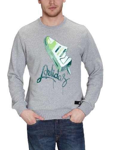 Adidas Herren Pullover IScream Crew, medium grey heather, M, O02760