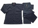 Student Kung Fu Suit Uni 8oz 100% Cotton Drill Black
