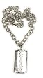 Switchblade Stiletto Womens SILVER RAZOR NECKLACE