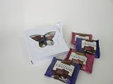 Mothers Day gift White Open Book Butterfly with 4 Barricini Chocolate Covered Grahams Dark and Light