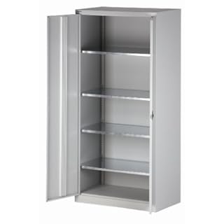 BISLEY Flügeltürschrank Aktenschrank Werkzeugschrank Stahlschrank Ordnerschrank Lichtgrau