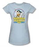 Wonder Woman Star Of Paradise Island Juniors S/S T-shirt in Light Blue by DC Comics