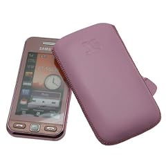 Suncase Ledertasche (Lasche mit R�ckzugfunktion) f�r Samsung GT S5230 Star / S-5230 rosa
