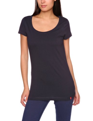 edc by ESPRIT Damen T-Shirt N42720, Gr. 42 (XL), Blau (heavy blue 433) Preisvergleich