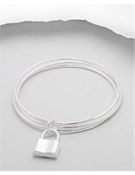 Key Bangle Bracelet In 990 M Pure Silver 99