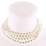 Faux Champagne Pearl Necklace 150cm