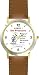 Habit 1 - To Be or Not to Be (Spanish Text) - DELUXE TWO-TONE WATCH from THE 7 HABITS - WATCH COLLECTION BY WATCHBUDDY&reg; - Arabic Numbers - Brown Leather Strap-Size-Large ( Men's Size or Jumbo Women's Size )