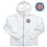 Chicago Cubs MLB Girls Lucky Full Zip Hooded Jacket (White)