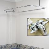 Clawfoot Tub Shower Faucet & Rectangular Premium Combo Set