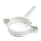 uxcell スチールパイプクランプクリップ　パイプチューブファスナー　クランプブラケット　ダブルボルトデザイン50mm PVC