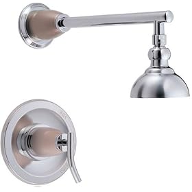 Danze D504554CSN Sonora Single-Handle Shower Only Faucet with 4-Inch Showerhead, Chrome and Satin Nickel
