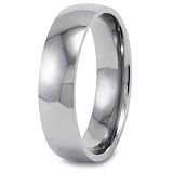Polished Domed Stainless Steel Ring (6.0mm) - Sizes 5 - 13