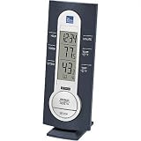 Wireless Navy Blue Weather Channel Thermometer & Digital Clock