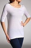 Michael Stars Highline Stripe Elbow Sleeve Boatneck Tee (2928)