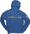 San Diego Chargers -Blue- Slim Fit Super Soft Throwback Wordmark Full Zip Hooded Fleece Sweatshirt