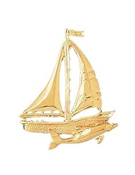 CleverEves 14K Gold Pendant Sailboat 7.8 - Gram(s)