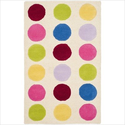 Safavieh Kids Collection SFK386A Handmade Ivory and Multi New Zealand Wool Area Rug, 8-Feet by 10-Feet