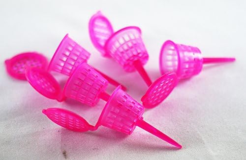 100 Pcs + 10 Pcs Fertilizer Basket M size bonsai baskets PINK