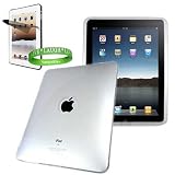 Apple Ipad Accessories Kit: ** White / Clear ** Rubberized Case Skin Cover+ Custom Cut iPad Screen Protector + Vangoddy Live * Laugh * Love Wrist band