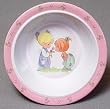 Precious Moments Melamine Feeding Bowl - Girls with Flowers - Pink