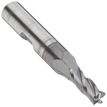 Melin Tool CC Cobalt Steel Square Nose End Mill, General Purpose, TiCN Coated, Single Cut, 4 Flutes, Center Cutting