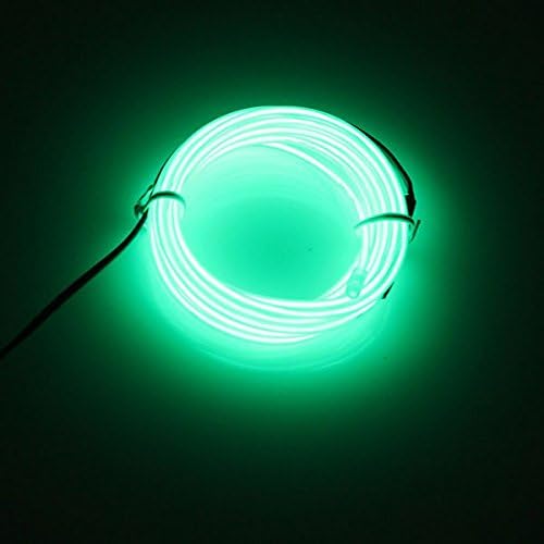 Aquat 5M 15ft Rope LED Light Strip EL Wire Cable for Car Home Decoration Costume Thanksgiving Christmas Day New Year (light green)