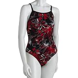 Speedo Women's Race Endurance+ Polyester Floral Explosion Overall Print Flyback One Piece Swimsuit