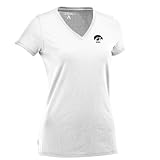 NCAA Women's Iowa Hawkeyes Dream V-Neck Tee (White, Small)