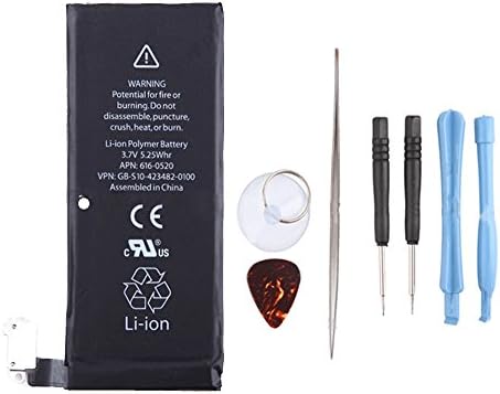 Original iPhone Lithium Li-PO Battery Replacement + 7* Repair Tool Kits (iphone 4(at&amp;t) 1420mAh)