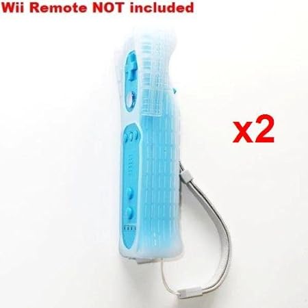 2X Silicone Skin Case Cover For Nintendo Wii Remote Controller