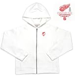 Detroit Red Wings NHL '08 SC Champs Girls Lucky Full Zip Hooded Jacket (White)