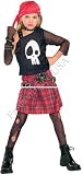 Kids Halloween Costume Punk Pirate Diva Girl Outfit L Girls Large (8-10 years)