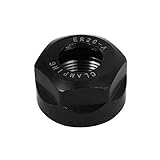 uxcell　コレットナット CNCフライスチャックホルダー　旋盤　er20型　ブラック　金属製