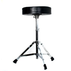 Technote Drum Stool with Padded Seat - Chrome
