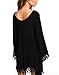 PAKULA® Women's Long Sleeve Lace Embellished Beach Cover Up Loose Dress