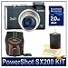 Canon PowerShot SX200 IS Digital Camera (Black), 12.1 Megapixel, 12x Optical Zoom, 3