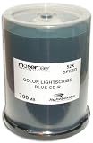 MBI 52X 80-Minute *BLUE ONLY* COLOR Lightscribe Direct Disc Labeling CD-R's 100-Pak in Cakebox