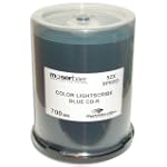 MBI 52X 80-Minute *BLUE ONLY* COLOR Lightscribe Direct Disc Labeling CD-R's 100-Pak in Cakebox