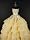 Soft Yellow Long Gown with Layers of Ruffle Details Made to Fit the Barbie Doll