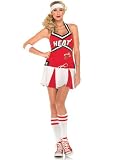 Leg Avenue 2 Piece Miami Heat Cheerleader Dress, Red/White, Small/Medium