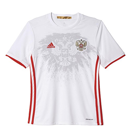 adidas Kinder UEFA EURO 2016 Russland Auswärtstrikot Replica, weiß/rot, 176, AA0388