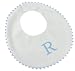 Princess Linens Garden Pique Bib, 2-pack - White with Baby Blue Rick Rack Trim-R